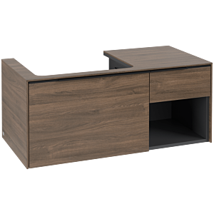 Villeroy and Boch Subway 3.0 vanity unit C572L1VH 100.1x42.25x51.6cm, with LED / handle Volcano black, arizona oak