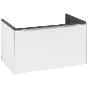 Villeroy und Boch Subway 3.0 Waschtisch-Unterschrank C57300VF 77,2x42,9x47,8cm, ohne LED/Griff Aluminium glänzend, pure white