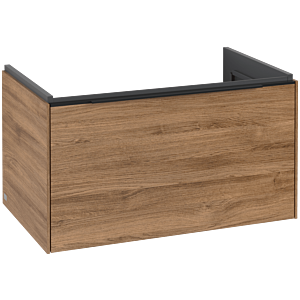 Subway 3.0 Villeroy et Boch vasque C57301RH 77,2x42,9x47,8cm, sans LED / poignée Noir volcan, chêne kansas