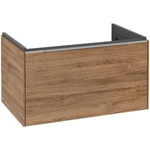 Villeroy und Boch Subway 3.0 Waschtisch-Unterschrank C573L0RH 77,2x42,9x47,8cm, mit LED/Griff Aluminium glänzend, kansas oak