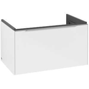 Villeroy und Boch Subway 3.0 Waschtisch-Unterschrank C573L0VE 77,2x42,9x47,8cm, mit LED/Griff Aluminium glänzend, brilliant white