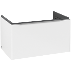 Villeroy und Boch Subway 3.0 Waschtisch-Unterschrank C573L0VF 77,2x42,9x47,8cm, mit LED/Griff Aluminium glänzend, pure white