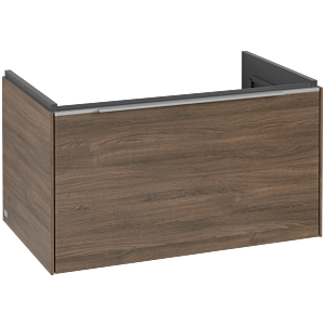 Villeroy und Boch Subway 3.0 Waschtisch-Unterschrank C573L0VH 77,2x42,9x47,8cm, mit LED/Griff Aluminium glänzend, arizona oak