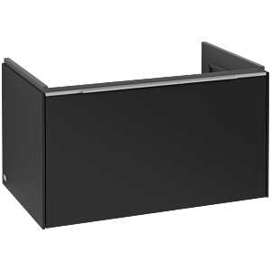 Subway 3.0 Villeroy et Boch vasque C573L0VL 77,2x42,9x47,8cm, avec LED / poignée aluminium brillant, noir volcan