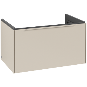 Villeroy and Boch Subway 3.0 vanity unit C573L2VN 77.2x42.9x47.8cm, with LED / handle monochrome, cashmere gray