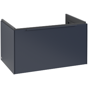 Villeroy and Boch Subway 3.0 vanity unit C573L2VQ 77.2x42.9x47.8cm, with LED / handle monochrome, marine blue