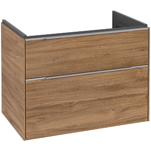 Villeroy und Boch Subway 3.0 Waschtisch-Unterschrank C57400RH 77,2x57,6x47,8cm, ohne LED/Griff Aluminium glänzend, kansas oak