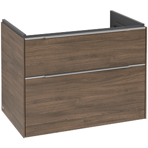 Villeroy and Boch Subway 3.0 vanity unit C574L0VH 77.2x57.6x47.8cm, with LED / handle aluminum glossy, arizona oak