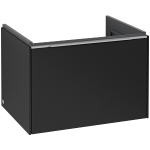 Villeroy und Boch Subway 3.0 Waschtisch-Unterschrank C57500VL 62,2x42,9x47,8cm, ohne LED/Griff Aluminium glänzend, volcano black