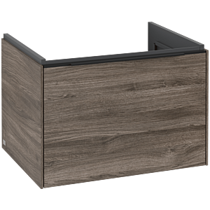 Subway 3.0 Villeroy et Boch vasque C57501RK 62,2x42,9x47,8cm, sans LED / poignée Volcano black, stone oak