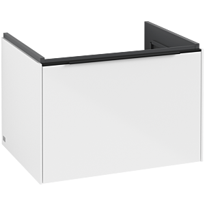 Subway 3.0 Villeroy et Boch vasque C57501VE 62,2x42,9x47,8cm, sans LED / poignée Noir volcan, blanc brillant
