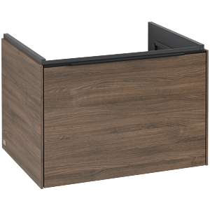 Subway 3.0 Villeroy et Boch vasque C57501VH 62,2x42,9x47,8cm, sans LED / poignée Volcano black, arizona oak