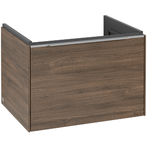 Villeroy und Boch Subway 3.0 Waschtisch-Unterschrank C575L0VH 62,2x42,9x47,8cm, mit LED/Griff Aluminium glänzend, arizona oak