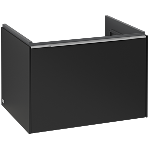 Villeroy und Boch Subway 3.0 Waschtisch-Unterschrank C575L0VL 62,2x42,9x47,8cm, mit LED/Griff Aluminium glänzend, volcano black