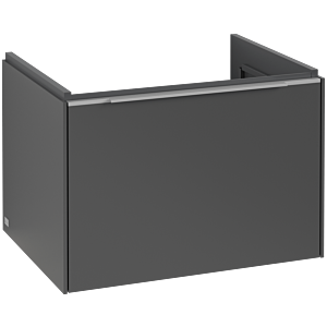 Villeroy und Boch Subway 3.0 Waschtisch-Unterschrank C575L0VR 62,2x42,9x47,8cm, mit LED/Griff Aluminium glänzend, graphite