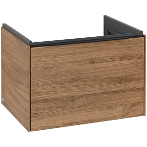 Subway 3.0 Villeroy et Boch vasque C575L1RH 62,2x42,9x47,8cm, avec LED / poignée Volcano noir, chêne kansas