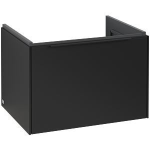 Villeroy and Boch Subway 3.0 vanity unit C575L1VL 62.2x42.9x47.8cm, with LED / handle Volcano black, volcano black
