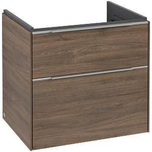 Villeroy und Boch Subway 3.0 Waschtisch-Unterschrank C57600VH 62,2x57,6x47,8cm, ohne LED/Griff Aluminium glänzend, arizona oak