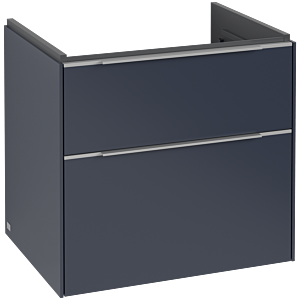 Villeroy und Boch Subway 3.0 Waschtisch-Unterschrank C57600VQ 62,2x57,6x47,8cm, ohne LED/Griff Aluminium glänzend, marine blue
