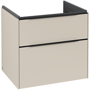 Subway 3.0 Villeroy et Boch vasque C57601VN 62,2x57,6x47,8cm, sans LED / poignée Noir volcan, gris cachemire