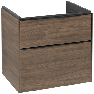 Villeroy and Boch Subway 3.0 vanity unit C576L1VH 62.2x57.6x47.8cm, with LED / handle Volcano black, arizona oak
