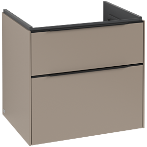 Subway 3.0 Villeroy et Boch vasque C576L1VM 62,2x57,6x47,8cm, avec LED / poignée Volcano noir, taupe