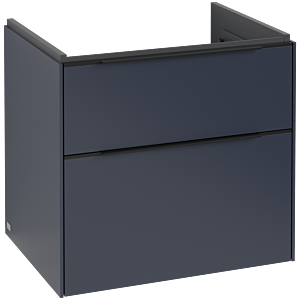 Subway 3.0 Villeroy et Boch vasque C576L1VQ 62,2x57,6x47,8cm, avec LED / poignée Noir volcan, bleu marine