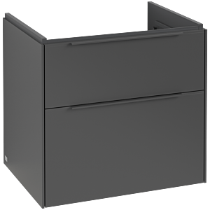 Villeroy and Boch Subway 3.0 vanity unit C576L2VR 62.2x57.6x47.8cm, with LED / handle monochrome, graphite
