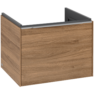 Subway 3.0 Villeroy et Boch vasque C57700RH 57,2x42,9x47,8cm, sans LED / poignée aluminium brillant, chêne kansas