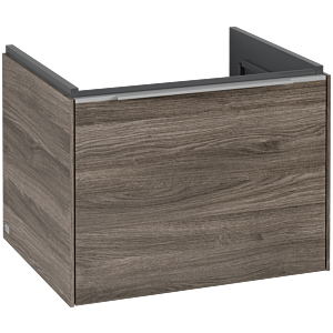 Villeroy und Boch Subway 3.0 Waschtisch-Unterschrank C57700RK 57,2x42,9x47,8cm, ohne LED/Griff Aluminium glänzend, stone oak