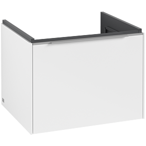Villeroy und Boch Subway 3.0 Waschtisch-Unterschrank C57700VF 57,2x42,9x47,8cm, ohne LED/Griff Aluminium glänzend, pure white