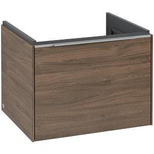 Villeroy und Boch Subway 3.0 Waschtisch-Unterschrank C57700VH 57,2x42,9x47,8cm, ohne LED/Griff Aluminium glänzend, arizona oak
