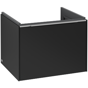 Subway 3.0 Villeroy et Boch vasque C57700VL 57,2x42,9x47,8cm, sans LED / poignée aluminium brillant, noir volcan