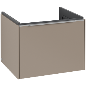 Villeroy und Boch Subway 3.0 Waschtisch-Unterschrank C57700VM 57,2x42,9x47,8cm, ohne LED/Griff Aluminium glänzend, taupe