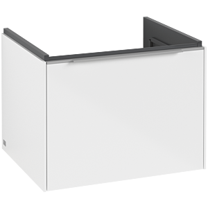 Villeroy und Boch Subway 3.0 Waschtisch-Unterschrank C577L0VE 57,2x42,9x47,8cm, mit LED/Griff Aluminium glänzend, brilliant white