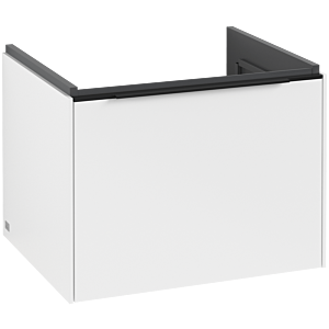 Subway 3.0 Villeroy et Boch vasque C577L1VF 57,2x42,9x47,8cm, avec LED / poignée Volcano noir, blanc pur