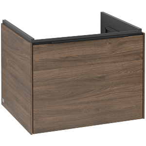 Subway 3.0 Villeroy et Boch vasque C577L1VH 57,2x42,9x47,8cm, avec LED / poignée Volcano black, arizona oak
