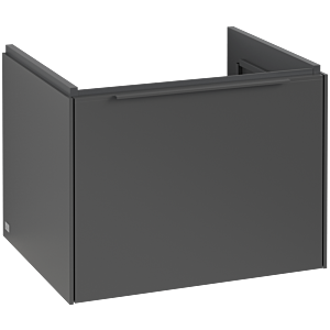 Villeroy und Boch Subway 3.0 Waschtisch-Unterschrank C577L2VR 57,2x42,9x47,8cm, mit LED/Griff monochrom, graphite
