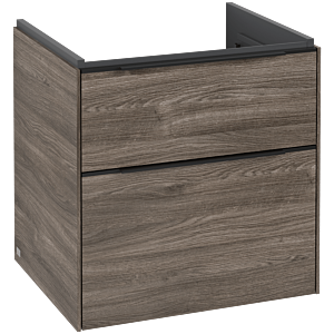 Villeroy and Boch Subway 3.0 vanity unit C57801RK 57.2x57.6x47.8cm, without LED / handle Volcano black, stone oak