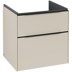 Subway 3.0 Villeroy et Boch vasque C57801VN 57,2x57,6x47,8cm, sans LED / poignée Noir volcan, gris cachemire