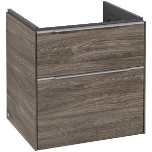 Villeroy and Boch Subway 3.0 vanity unit C578L0RK 57.2x57.6x47.8cm, with LED / handle aluminum glossy, stone oak