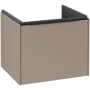 Villeroy und Boch Subway 3.0 Waschtisch-Unterschrank C57901VM 52,3x42,9x44,75cm, ohne LED/Griff Volcano black, taupe