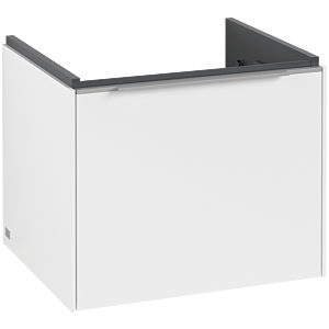 Villeroy und Boch Subway 3.0 Waschtisch-Unterschrank C579L0VF 52,3x42,9x44,75cm, mit LED/Griff Aluminium glänzend, pure white