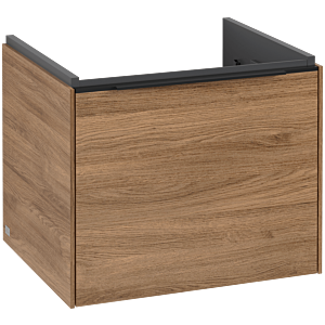Subway 3.0 Villeroy et Boch vasque C579L1RH 52,3x42,9x44,75cm, avec LED / poignée Noir volcan, chêne kansas