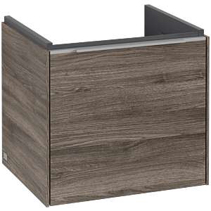 Villeroy und Boch Subway 3.0 Waschtisch-Unterschrank C58000RK 47,3x42,9x40,75cm, ohne LED/Griff Aluminium glänzend, stone oak