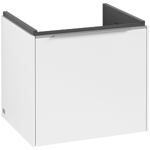 Subway 3.0 Villeroy et Boch vasque C580L0VF 47,3x42,9x40,75cm, avec LED / poignée aluminium brillant, blanc pur