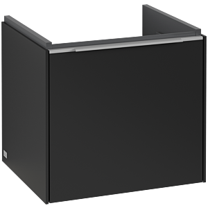 Villeroy and Boch Subway 3.0 vanity unit C580L0VL 47.3x42.9x40.75cm, with LED / handle aluminum glossy, volcano black