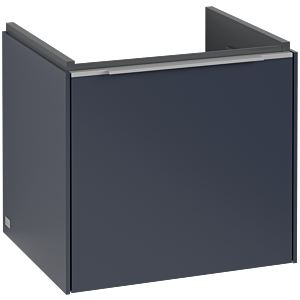 Subway 3.0 Villeroy et Boch vasque C580L0VQ 47,3x42,9x40,75cm, avec LED / poignée aluminium brillant, bleu marine