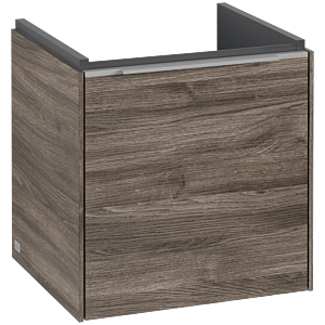 Villeroy and Boch Subway 3.0 vanity unit C58100RK 42.3x42.9x37.75cm, hinge left / handle aluminum glossy, stone oak
