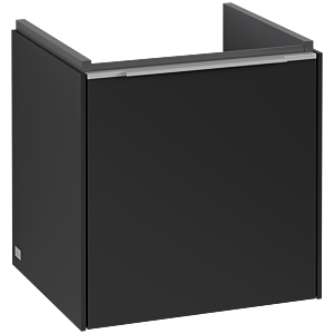 Villeroy and Boch Subway 3.0 vanity unit C58100VL 42.3x42.9x37.75cm, hinge left / handle aluminum glossy, volcano black